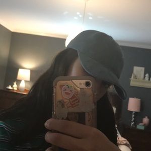 Blue suede hat adjustable fit